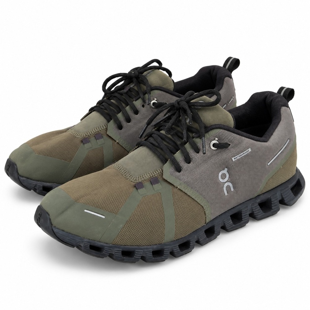 On Cloud 5 Waterproof Mens 14 Olive Black Running Shoes Sneakers 59.98840